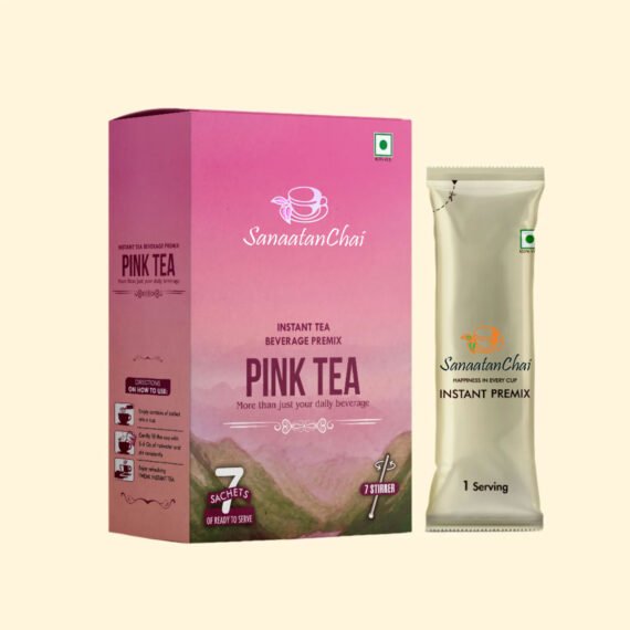 Sanaatan Pink Tea – Instant Sachet Pack (7 x 20g)